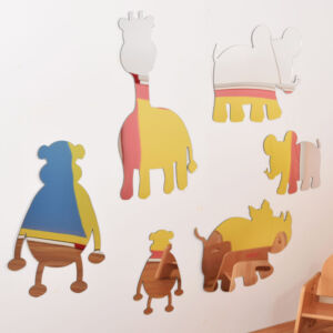 Safari Animals Mirrors (Set of 6)(Safety plastic)(Indoor/Outdoor)