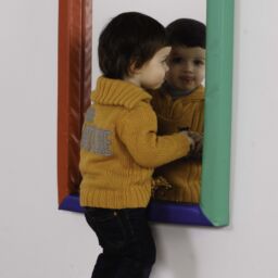 Mirror (Safety plastic)(Medium rectangle 750 x 550mm) with wipe clean soft frame
