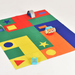 Double Sided Robot Coding Mat: Little Town (with tunnels) (200mm grid)