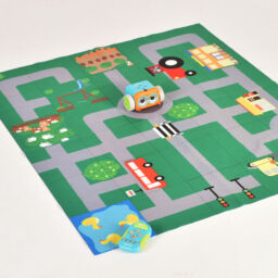 Double Sided Robot Coding Mat: Little Town (with tunnels) (200mm grid)