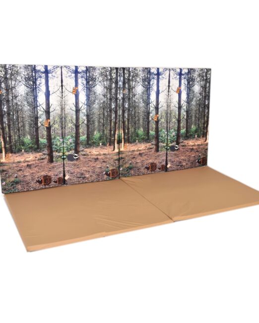 H5036WWALK + 2x H5034BEIGE Set of 4 Woodland Walk wall pads & mat pair (1)