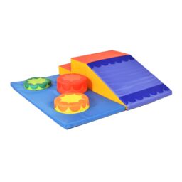 Safer-Play “Explorer’s Steps” soft play set with integrated safety mats
